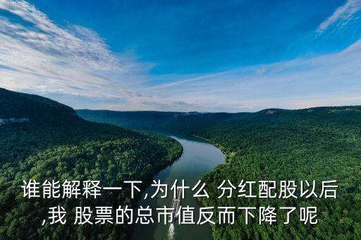 誰(shuí)能解釋一下,為什么 分紅配股以后,我 股票的總市值反而下降了呢