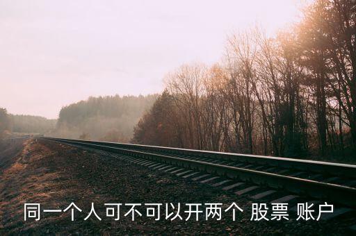 同一個(gè)人可不可以開兩個(gè) 股票 賬戶