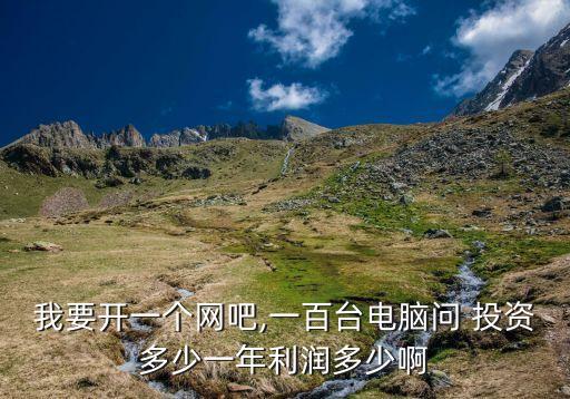我要開一個網(wǎng)吧,一百臺電腦問 投資多少一年利潤多少啊