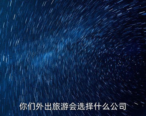 你們外出旅游會(huì)選擇什么公司