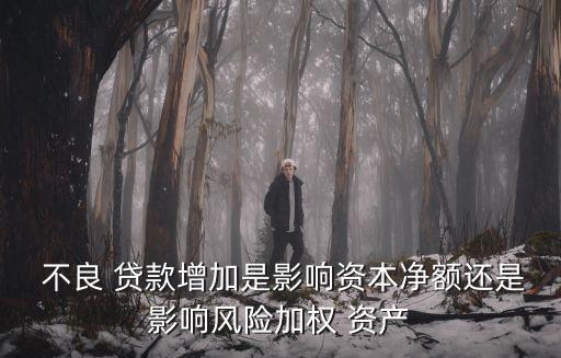  不良 貸款增加是影響資本凈額還是影響風(fēng)險加權(quán) 資產(chǎn)