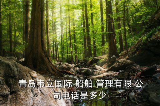  青島韋立國(guó)際 船舶 管理有限 公司電話是多少