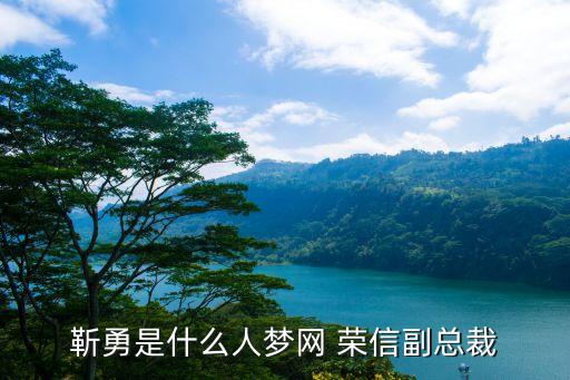 靳勇是什么人夢網 榮信副總裁
