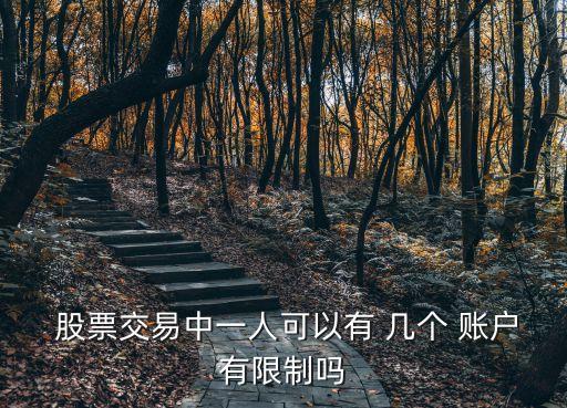  股票交易中一人可以有 幾個(gè) 賬戶有限制嗎