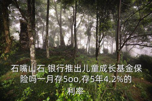 石嘴山石 銀行推出兒童成長(zhǎng)基金保險(xiǎn)嗎一月存5oo,存5年4.2%的利率