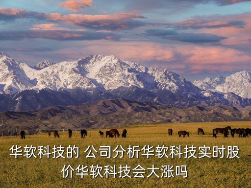 華軟科技的 公司分析華軟科技實時股價華軟科技會大漲嗎