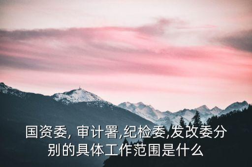 國資委, 審計(jì)署,紀(jì)檢委,發(fā)改委分別的具體工作范圍是什么