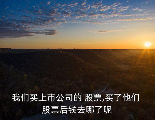 我們買(mǎi)上市公司的 股票,買(mǎi)了他們 股票后錢(qián)去哪了呢