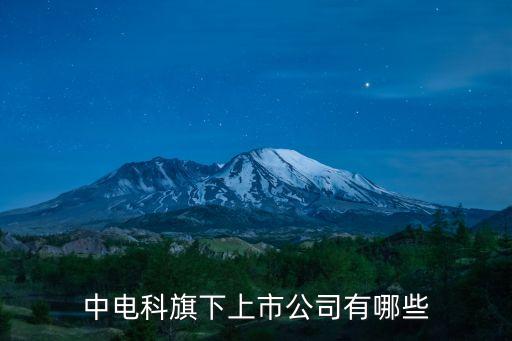 中電科旗下上市公司有哪些