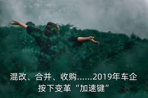混改、合并、收購(gòu)……2019年車(chē)企按下變革“加速鍵”
