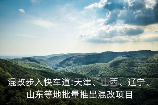 混改步入快車(chē)道:天津、山西、遼寧、山東等地批量推出混改項(xiàng)目