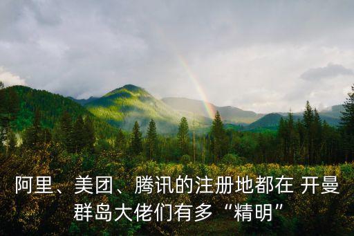 阿里、美團(tuán)、騰訊的注冊地都在 開曼 群島大佬們有多“精明”