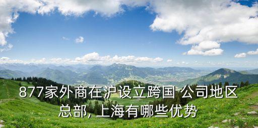 877家外商在滬設立跨國 公司地區(qū)總部, 上海有哪些優(yōu)勢