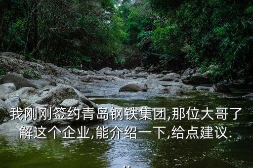 我剛剛簽約青島鋼鐵集團(tuán),那位大哥了解這個(gè)企業(yè),能介紹一下,給點(diǎn)建議...