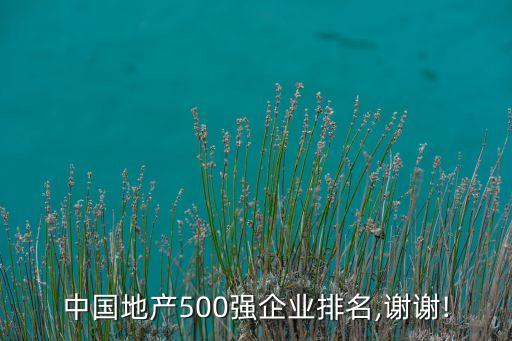 中國地產(chǎn)500強(qiáng)企業(yè)排名,謝謝!
