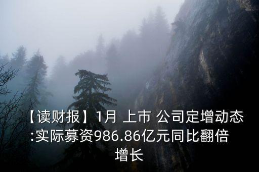 【讀財(cái)報(bào)】1月 上市 公司定增動態(tài):實(shí)際募資986.86億元同比翻倍增長