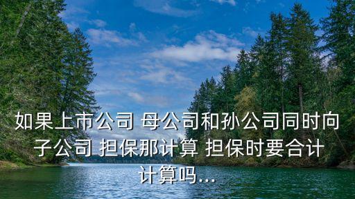 如果上市公司 母公司和孫公司同時向 子公司 擔(dān)保那計(jì)算 擔(dān)保時要合計(jì)計(jì)算嗎...