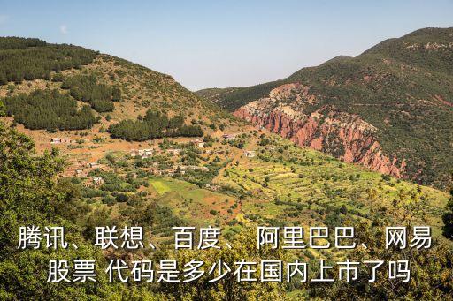 騰訊、聯(lián)想、百度、 阿里巴巴、網(wǎng)易 股票 代碼是多少在國內(nèi)上市了嗎