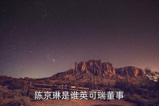 陳京琳是誰英可瑞董事