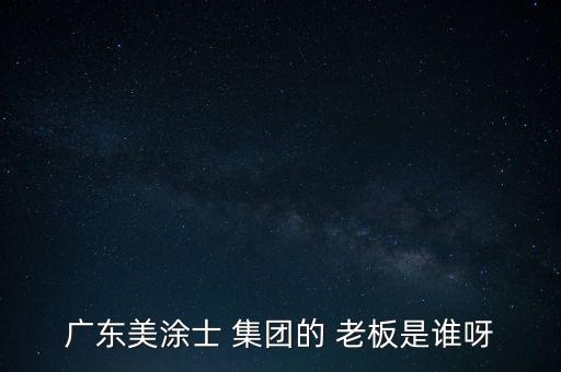 廣東美涂士 集團的 老板是誰呀