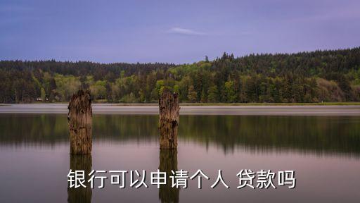  銀行可以申請(qǐng)個(gè)人 貸款嗎