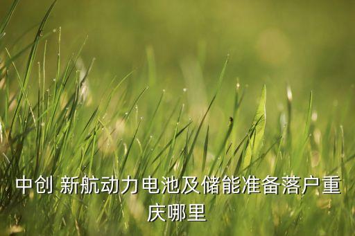 中創(chuàng) 新航動(dòng)力電池及儲(chǔ)能準(zhǔn)備落戶(hù)重慶哪里