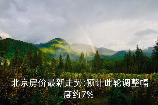  北京房價最新走勢:預計此輪調(diào)整幅度約7%