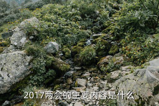 2017兩會的主要內容是什么