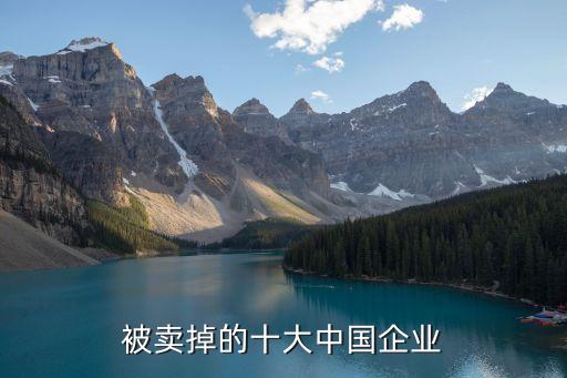 被賣掉的十大中國(guó)企業(yè)