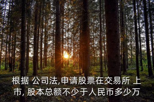 公司上市股本最低是多少,沒(méi)上市的公司有股本嗎