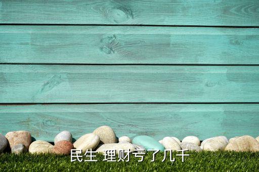 民生 理財虧了幾千