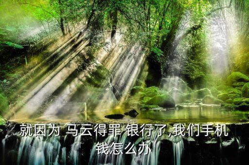 就因為 馬云得罪 銀行了,我們手機(jī)錢怎么辦