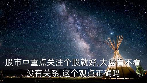 股市中重點(diǎn)關(guān)注個股就好,大盤看不看沒有關(guān)系,這個觀點(diǎn)正確嗎