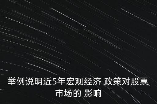 舉例說明近5年宏觀經(jīng)濟(jì) 政策對(duì)股票市場(chǎng)的 影響