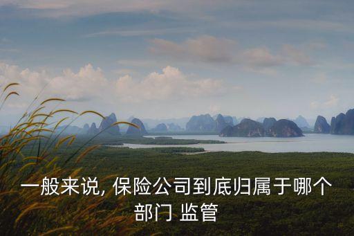 一般來(lái)說(shuō), 保險(xiǎn)公司到底歸屬于哪個(gè)部門 監(jiān)管