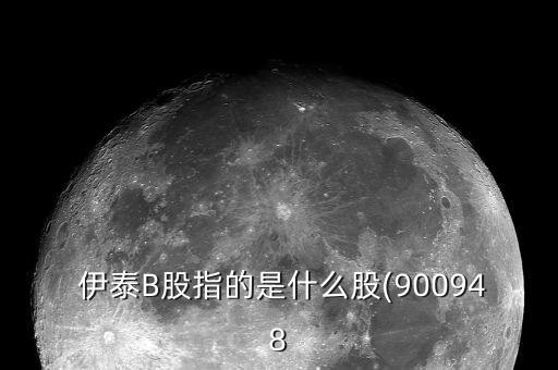  伊泰B股指的是什么股(900948