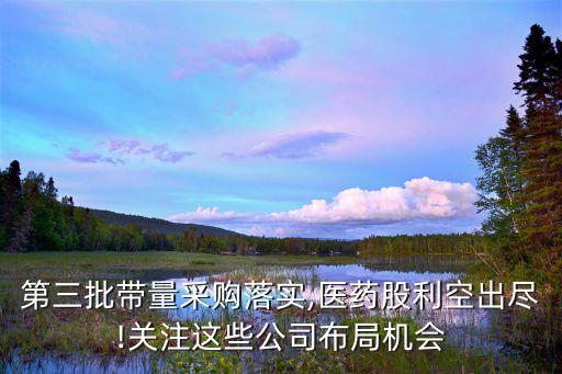 第三批帶量采購(gòu)落實(shí),醫(yī)藥股利空出盡!關(guān)注這些公司布局機(jī)會(huì)