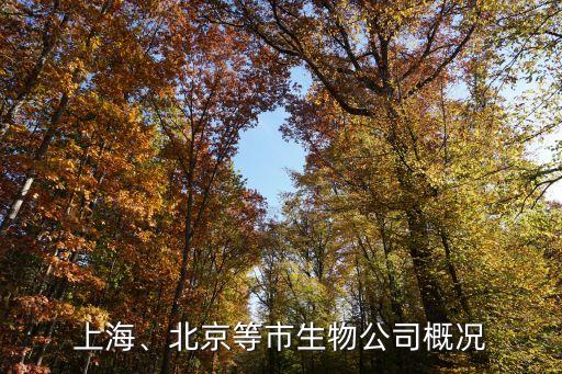 上海、北京等市生物公司概況