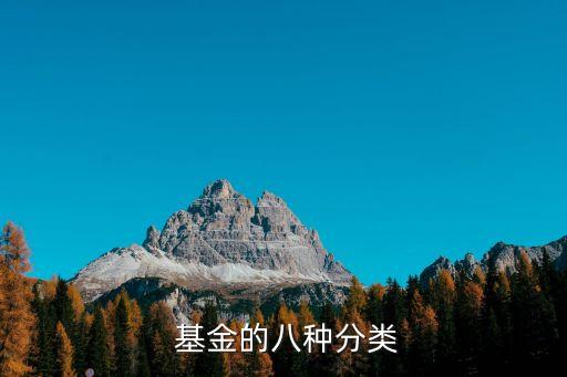  基金的八種分類(lèi)