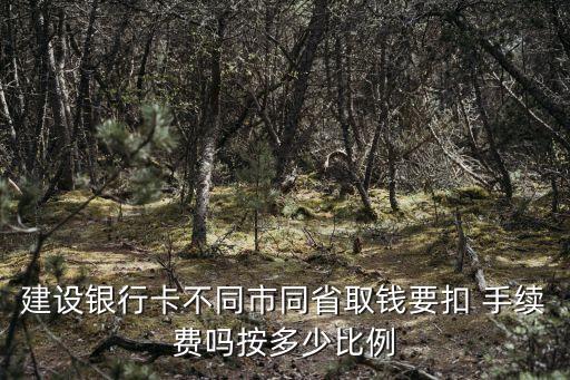 中國(guó)建設(shè)銀行跨省取現(xiàn)手續(xù)費(fèi)