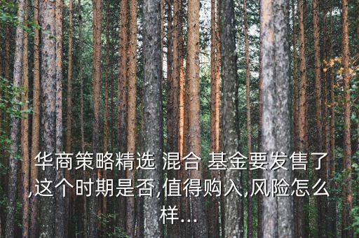  華商策略精選 混合 基金要發(fā)售了,這個(gè)時(shí)期是否,值得購(gòu)入,風(fēng)險(xiǎn)怎么樣...