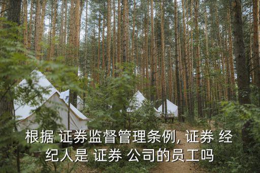 根據(jù) 證券監(jiān)督管理條例, 證券 經(jīng)紀人是 證券 公司的員工嗎