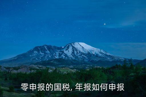 零申報的國稅, 年報如何申報