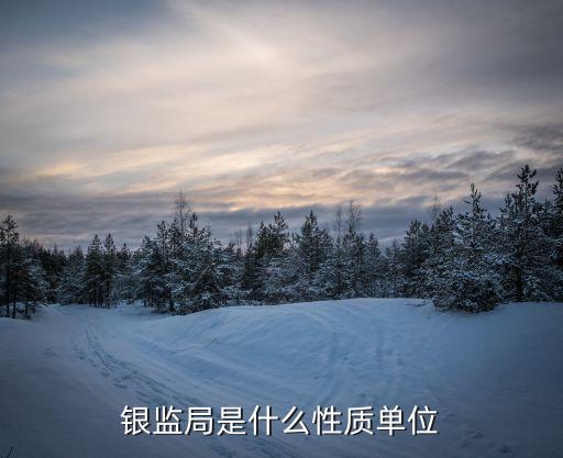 銀監(jiān)局是什么性質單位