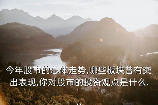 今年股市的總體走勢,哪些板塊曾有突出表現(xiàn),你對(duì)股市的投資觀點(diǎn)是什么...