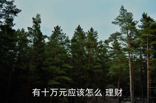 有十萬元應(yīng)該怎么 理財