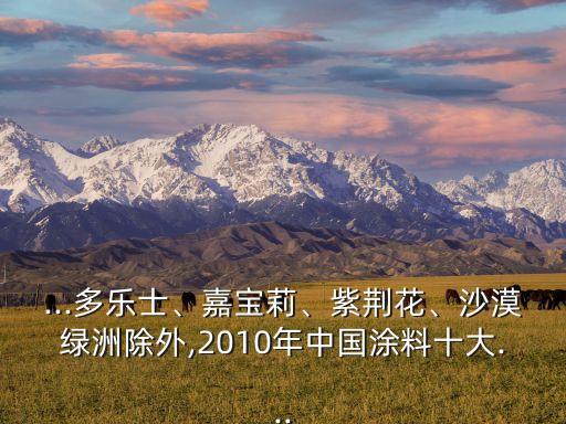 ...多樂(lè)士、嘉寶莉、紫荊花、沙漠綠洲除外,2010年中國(guó)涂料十大...