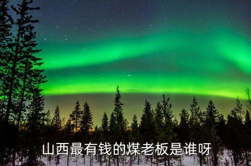  山西最有錢(qián)的煤老板是誰(shuí)呀