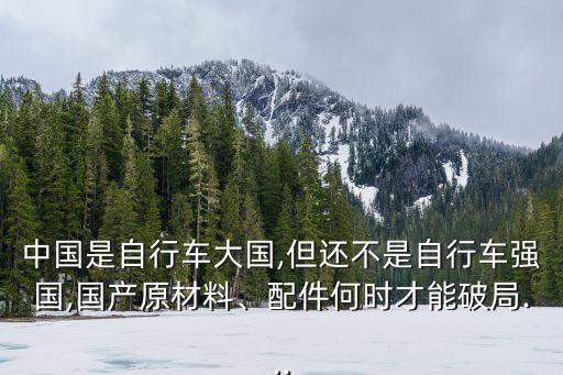 中國(guó)是自行車大國(guó),但還不是自行車強(qiáng)國(guó),國(guó)產(chǎn)原材料、配件何時(shí)才能破局...