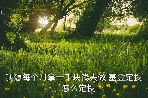 我想每個(gè)月拿一千塊錢去做 基金定投、怎么定投